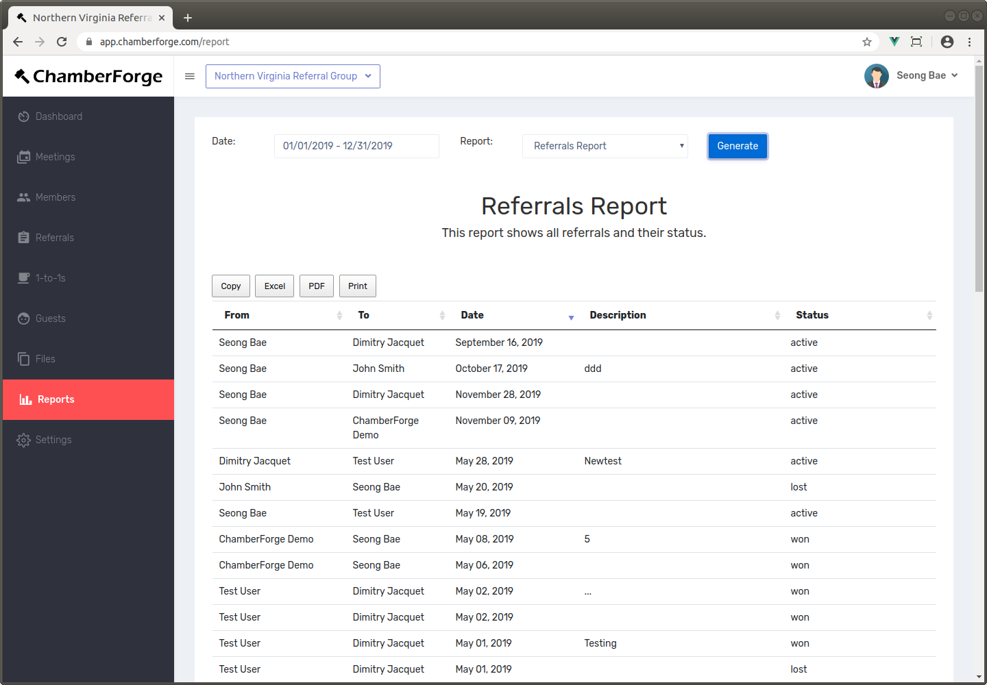 Referrals Report